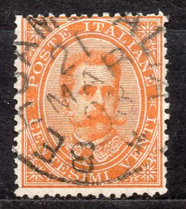 Italien, Mi-Nr. 39 gest., König Umberto I.