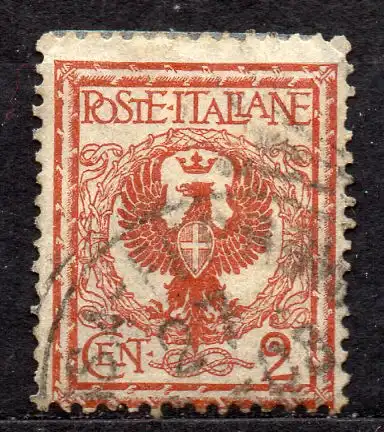 Italien, Mi-Nr. 75 gest., Adler mit Wappenschild