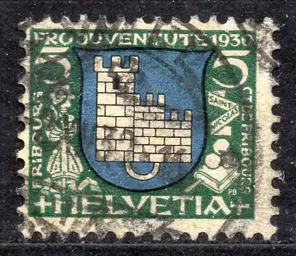 Schweiz, Mi-Nr. 241 gest., "Pro Juventute" 1930: Wappen