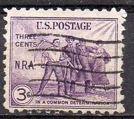 USA, Mi-Nr. 357 gest., Nationales Wiederaufbaugesetz