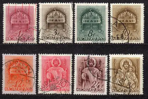 Ungarn, Mi-Nr. 665, 666, 669, 670, 671, 672, 673 + 678 gest., Die Kirche in Ungarn