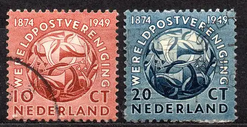 Niederlande, Mi-Nr. 544 - 545 gest., kompl., 75 Jahre UPU