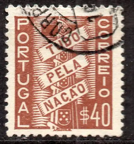 Portugal, Mi-Nr.  587 gest., "Alles für die Nation"