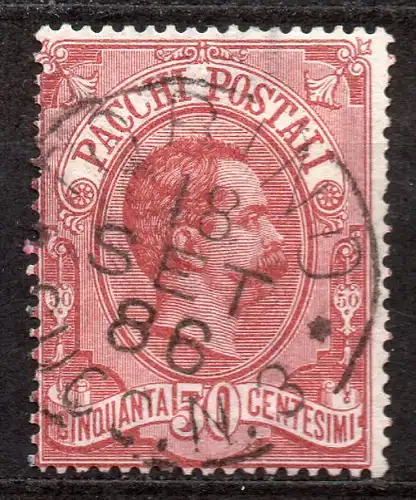 Italien, Paketmarke Mi-Nr. 3 gest., König Umberto I.
