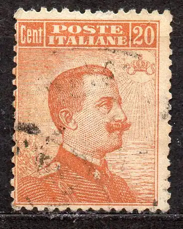 Italien, Mi-Nr. 129 gest., König Viktor Emanuel III.