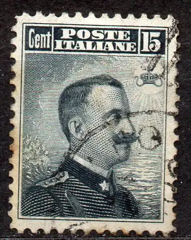 Italien, Mi-Nr. 87 gest., König Viktor Emanuel III.