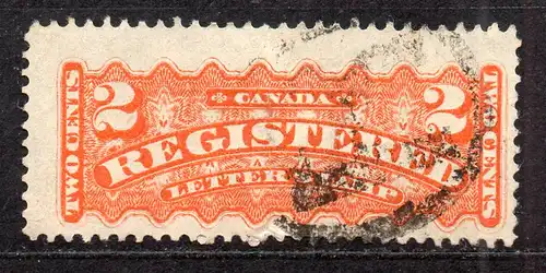 Kanada, Mi-Nr. 32 a A gest., Einschreibmarke