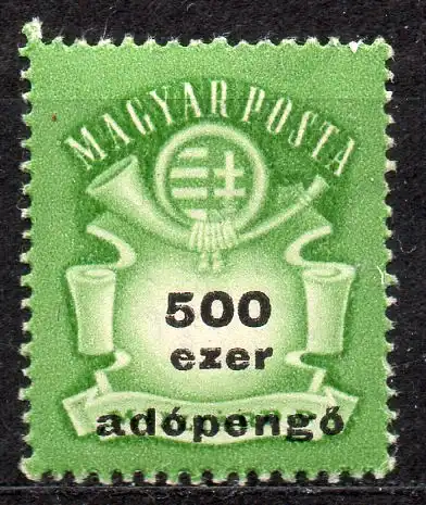 Ungarn, Mi-Nr. 940 **, Wappen mit Posthorn
