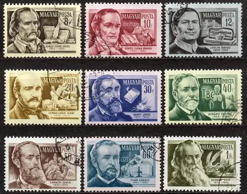 Ungarn, Mi-Nr. 1398 u. a. gest., Gelehrte