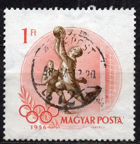 Ungarn, Mi-Nr. 1476 gest., Olympische Sommerspiele Melbourne 1956: Fußball