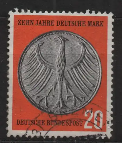 BRD, Mi-Nr. 291 gest., 10 Jahre Deutsche Mark