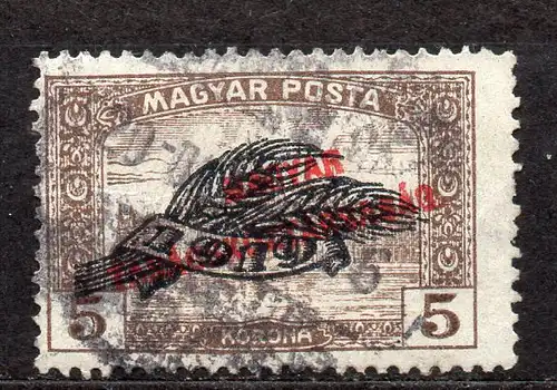 Ungarn, Mi-Nr. 310 gest., mit Aufdruck, Parlamentsgebäude