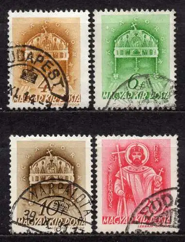 Ungarn, Mi-Nr. 600, 602, 603 + 605 gest., Die Kirche in Ungarn