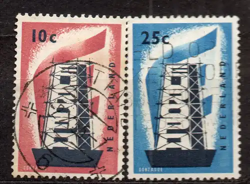 Niederlande, Mi-Nr. 683 - 684 gest., kompl., Europa 1956