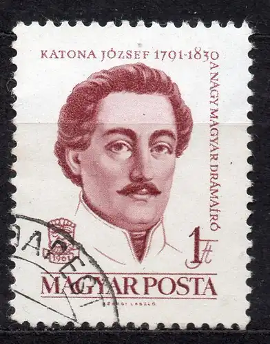 Ungarn, Mi-Nr. 1807 gest., Jozsef Katona (Dramatiker)