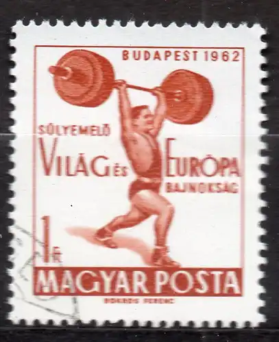 Ungarn, Mi-Nr. 1865 gest., Europa- und Weltmeisterschaften im Gewichtheben