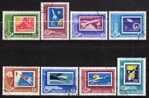 Ungarn, Mi-Nr. 1907 u. a. gest., Ministerkonferenz der Postverwaltungen Sozialistischer Staaten