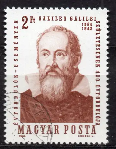 Ungarn, Mi-Nr. 2023 gest., 400. Geburtstag von Galileo Galilei