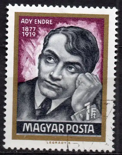 Ungarn, Mi-Nr. 2474 gest., Endre Ady