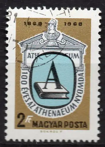 Ungarn, Mi-Nr. 2475 gest., 100 Jahre Athenaeum-Druckerei