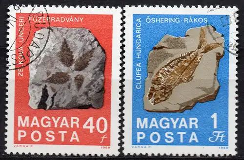Ungarn, Mi-Nr. 2520 + 2522 gest., 100 Jahre Staatliches Geologisches Institut