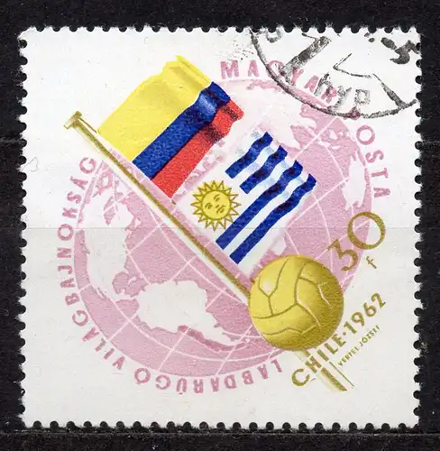 Ungarn, Mi-Nr. 1830 gest., Fußball-Weltmeisterschaft Chile 1962
