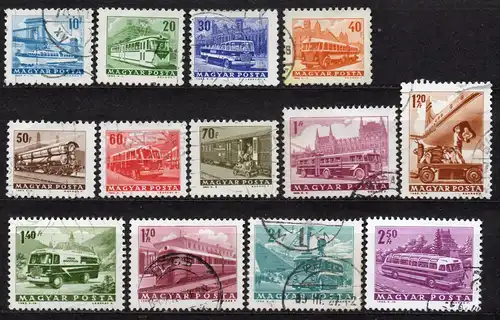 Ungarn, Mi-Nr. 1924 u. a. gest., Verkehrsmittel