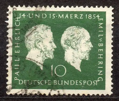 BRD, Mi-Nr. 197 gest., Paul Ehrlich u. Emil von Behring