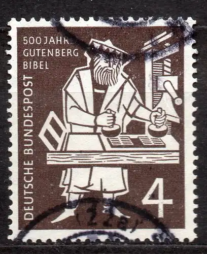 BRD, Mi-Nr. 198 gest., 500 Jahre Gutenberg-Bibel