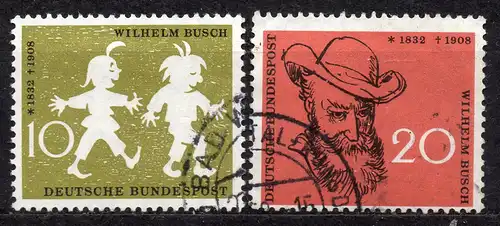 BRD, Mi-Nr. 281 - 282 gest., kompl., Wilhelm Busch 