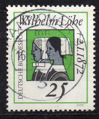 BRD, Mi-Nr. 710 gest., 100. Todestag von Wilhelm Löhe