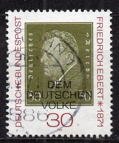 BRD, Mi-Nr. 659 gest., 100. Geburtstag von Friedrich Ebert