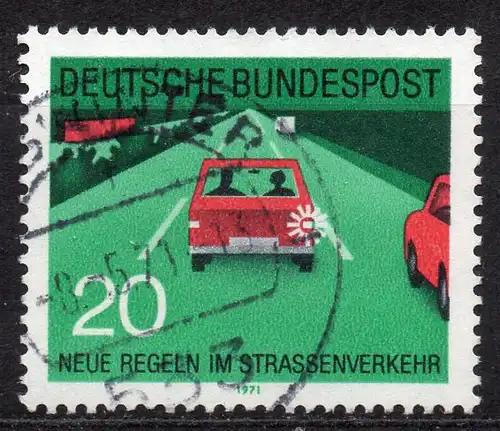 BRD, Mi-Nr. 672 gest., Neue Regeln im Straßenverkehr