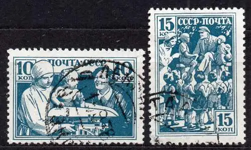 Sowjetunion, Mi-Nr. 618 + 619 gest., Kinder