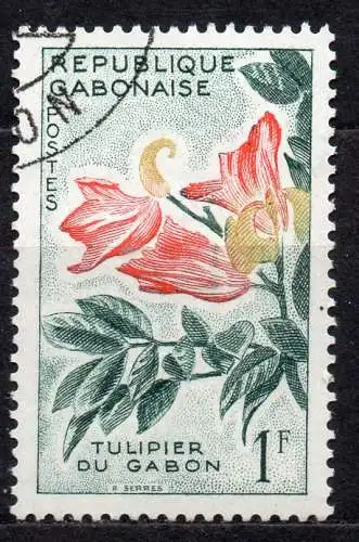 Gabun, Mi-Nr. 161 gest., Blüten