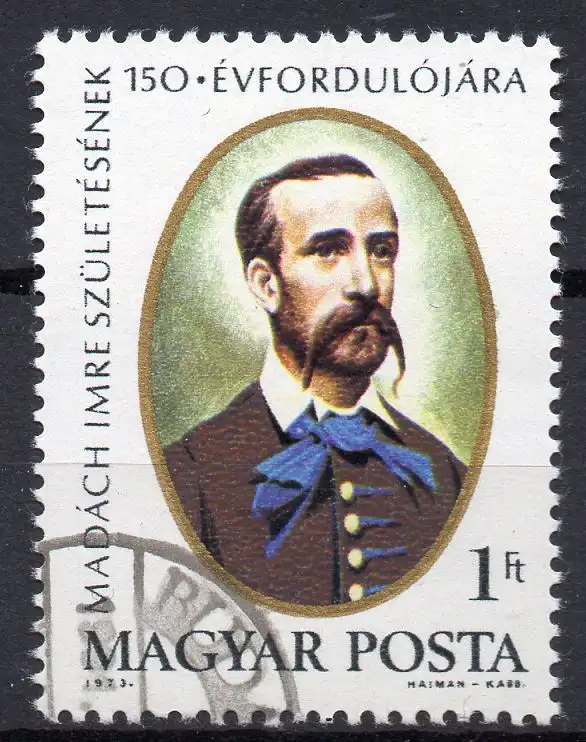 Ungarn, Mi-Nr. 2833 gest., 150. Geburtstag von Imre Madach