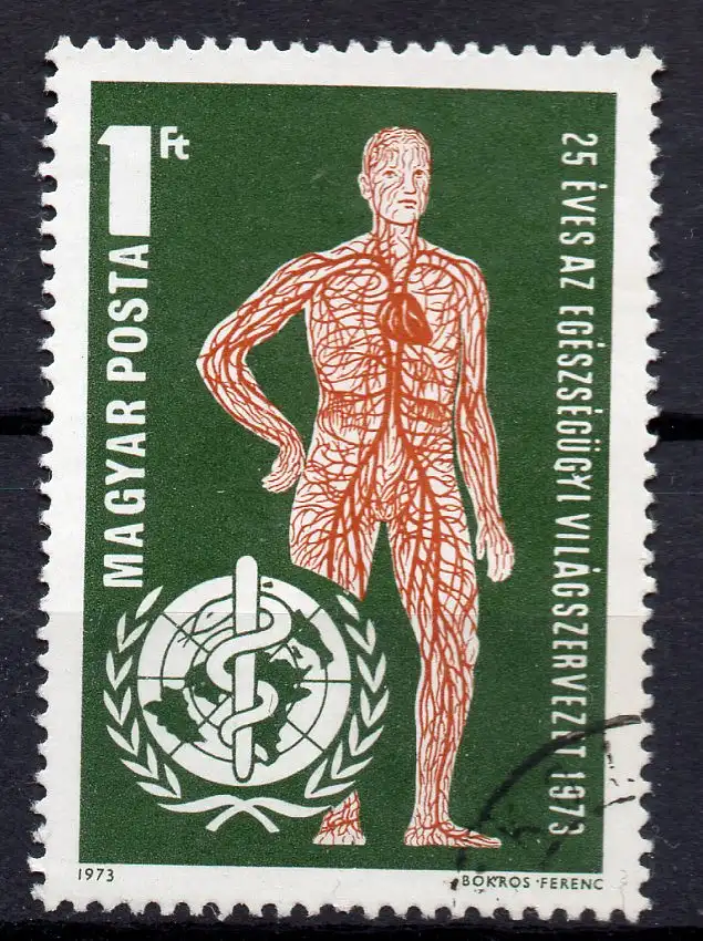 Ungarn, Mi-Nr. 2863 gest., 25 Jahre Weltgesundheitsorganisation WHO