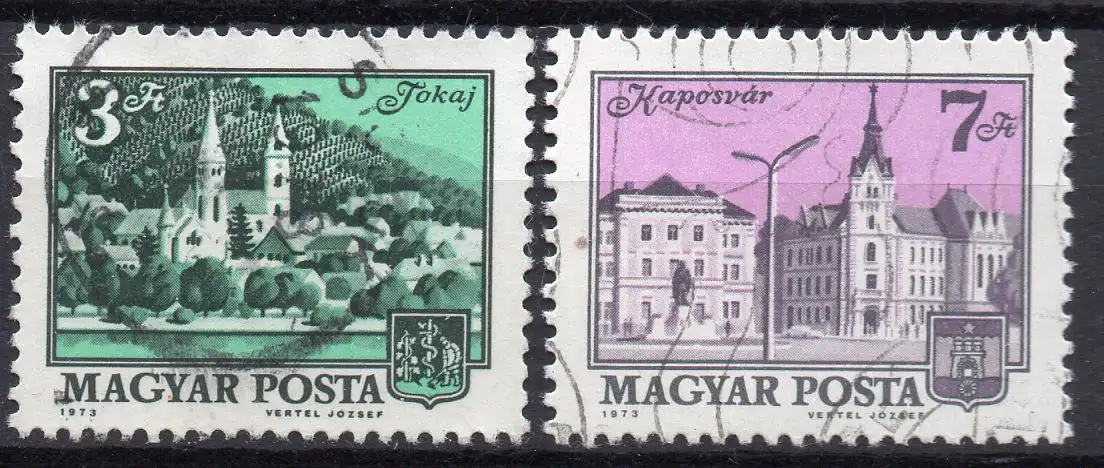 Ungarn, Mi-Nr. 2874 - 2875 gest., kompl., Stadtbilder