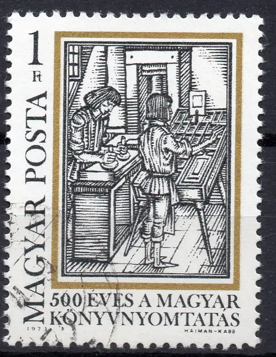 Ungarn, Mi-Nr. 2876 gest., 500 Jahre Buchdruck in Ungarn
