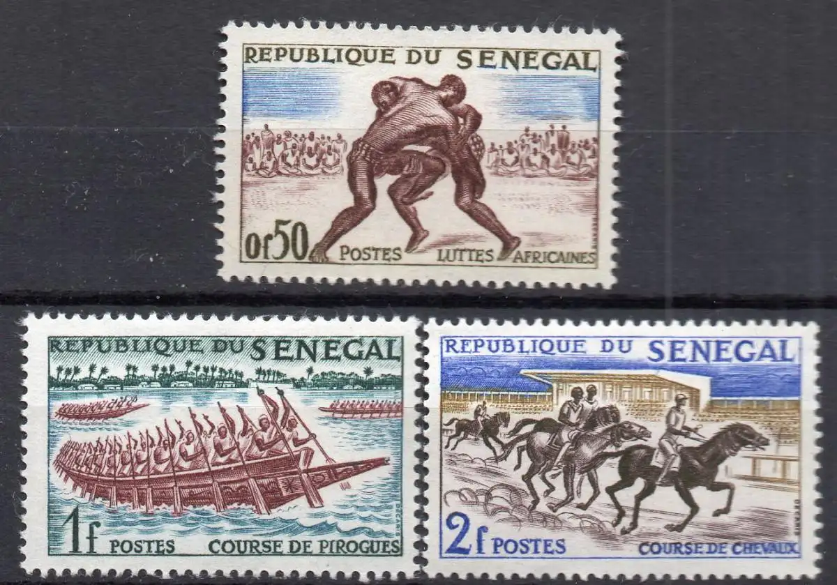 Senegal, Mi-Nr. 245, 246 + 247 **, Sport