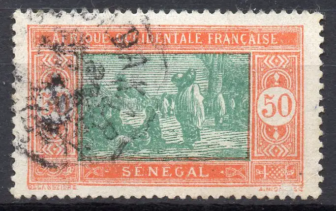 Senegal, Mi-Nr. 82 gest., Marktszene