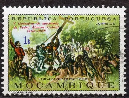Mocambique, Mi-Nr. 540 gest., 500. Geburtstag von P. A. Cabral, Entdecker Brasiliens