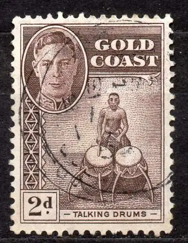 Ghana - Goldküste, Mi-Nr. 123 gest., König Georg VI. + Landesmotive