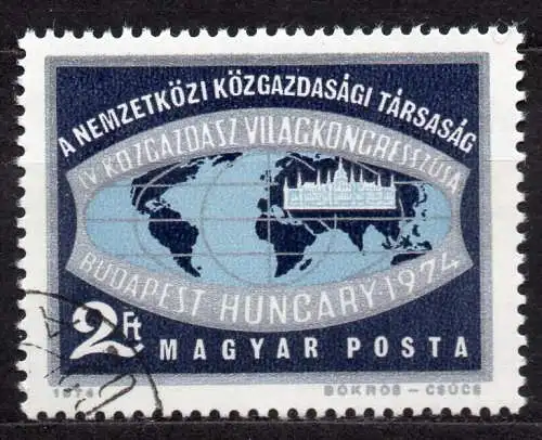 Ungarn, Mi-Nr. 2968 gest., 4. Ökonomischer Weltkongress Budapest