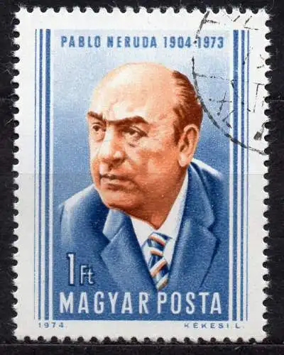 Ungarn, Mi-Nr. 2980 gest., Pablo Neruda