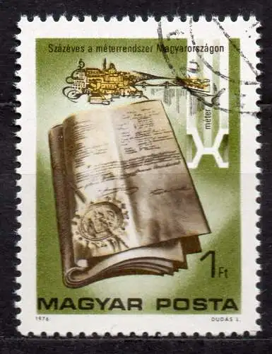 Ungarn, Mi-Nr. 3115 gest., 100 Jahre metrisches System in Ungarn