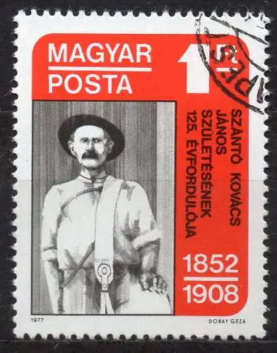 Ungarn, Mi-Nr. 3239 gest., 125. Geburtstag von János Szántó Kovács