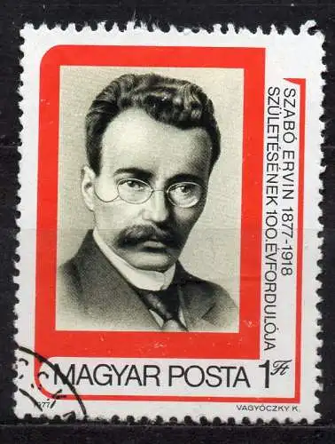 Ungarn, Mi-Nr. 3240 gest., 100. Geburtstag von Ervin Szabó