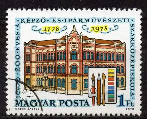 Ungarn, Mi-Nr. 3272 gest., 200 Jahre Schule der angewandten Künste