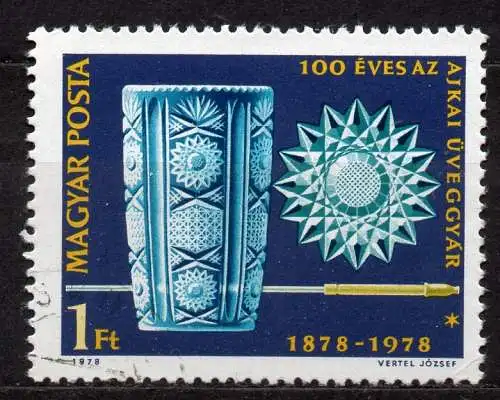 Ungarn, Mi-Nr. 3283 gest., 100 Jahre Glasfabrik in Ajka